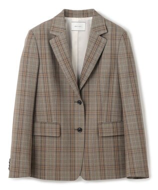 BEIGE， 【Oggi ８月号掲載】SELMA / チェックウールテーラードジャケット Camel × Nude
