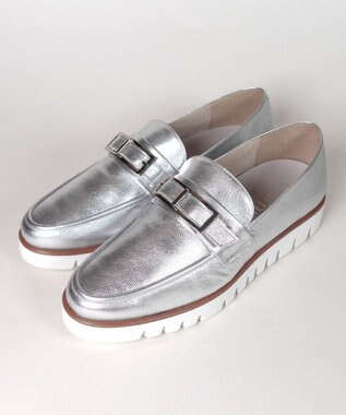 Dominic3 スニーカーソール バックルレザーローファー ブラックエナメル