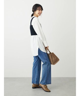 Green Parks ＳＥＴ２点ニットビスチェ＋とろみチュニック Black