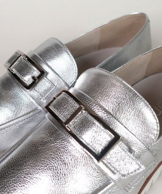 Dominic3 スニーカーソール バックルレザーローファー ブラックエナメル