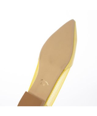 MODE ET JACOMO <carino>【レイン対応】メッシュポインテッドトゥパンプス イエロー