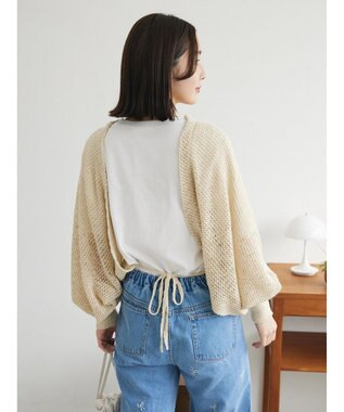 Green Parks ２ｗａｙ　スラブボレロカーディガン Light Beige