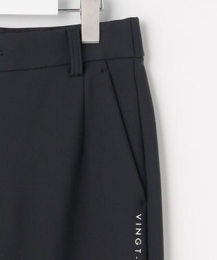 23区GOLF 【WOMEN】トリコットボンディングテーパードパンツ ブラック系