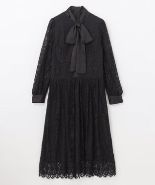 GRACE CONTINENTAL レースボウタイワンピース ブラック