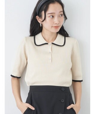 earth music&ecology ハイショクポロニット Ivory