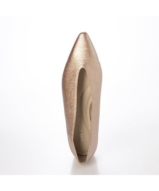 MODE ET JACOMO <MODE ET JACOMO>Uカットフラットプレーンパンプス ピンクメタリック