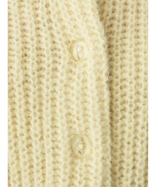 earth music&ecology ヘアリーショートニットカーディガン Light Yellow