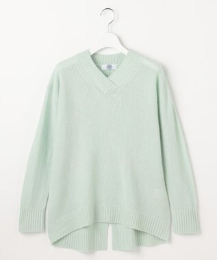 J.PRESS LADIES YAK BLEND Vネック ニット ライトミント系