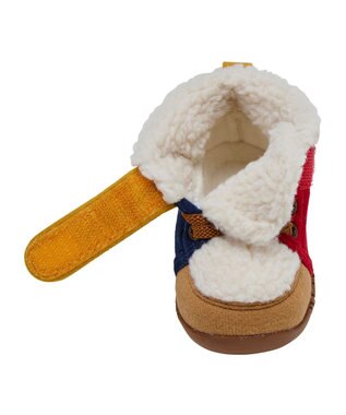 MIKI HOUSE HOT BISCUITS 【11.5-13.5cm】 かかと顔ドン あったかボア付き ファーストシューズ マルチカラー