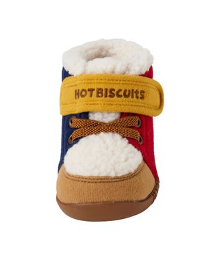 MIKI HOUSE HOT BISCUITS 【11.5-13.5cm】 かかと顔ドン あったかボア付き ファーストシューズ マルチカラー