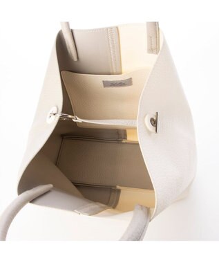 UNBILLION カシュカシュ cachecache / バイカラーフェイクレザートート グレーミックス