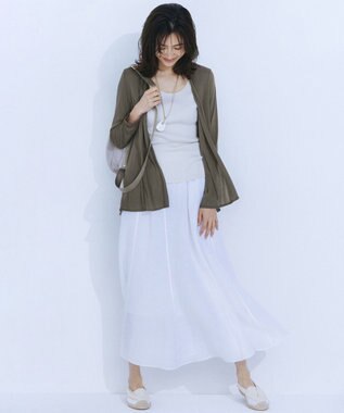 23区 S 【Oggi6月号掲載/新色追加】オーガニック コットンリブ タンクトップ グレージュ系