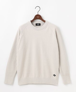 JOSEPH ABBOUD MOUNTAIN 【軽量/ソフト】ニットフリース プルオーバー ニット ライトグレー系