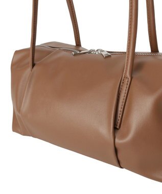 Green Parks スクエアボストンバッグ Brown