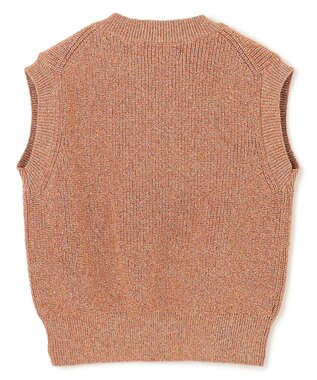 BEIGE， 【洗える・eclat 5月号掲載】VANDA / ラメ入りVネックノースリーブニット Dark Nude