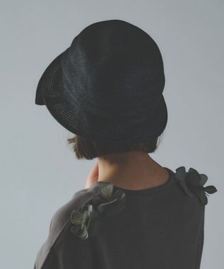 AND WOOL 〈UVカット加工〉〈軽くて折りたためる〉サイドタックの帽子 ブラック