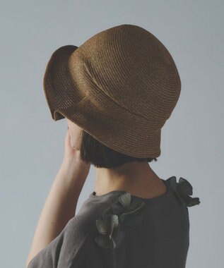 AND WOOL 〈UVカット加工〉〈軽くて折りたためる〉サイドタックの帽子 ベージュ