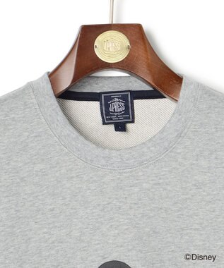 J.PRESS MEN 【DISNEY COLLECTION】【UNISEX】イラスト スウェットシャツ / ミッキーマウス ライトグレー系
