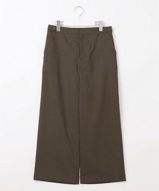 J.PRESS LADIES 【洗える】ハイテンションT/Rライトカルゼ セミワイド パンツ カーキ系