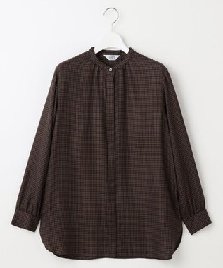 J.PRESS LADIES L 【洗える】Pe/Vis サイロチェック ブラウス ネイビー系3