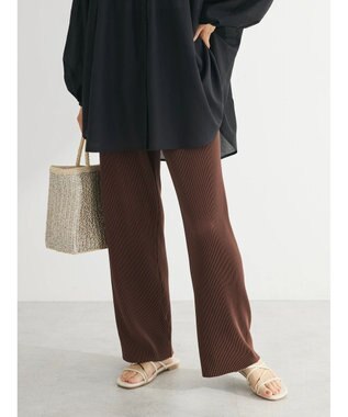 Green Parks BEST PRICE セルフカットプリーツパンツ Brown