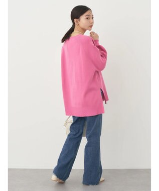earth music&ecology サイドスリットルーズチュニック Pink