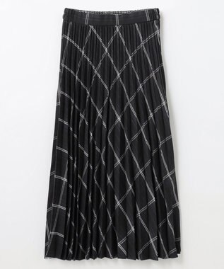 ANY 【10色展開/ウエストゴム】ウーリッシュフラノ プリーツスカート チャコールタータン