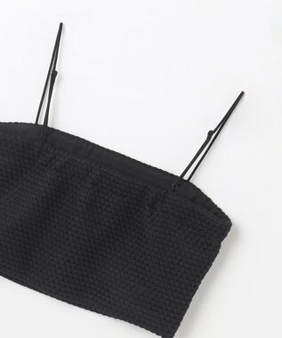 GRACE CONTINENTAL ニットライクレースビスチェ ブラック