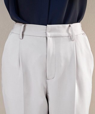 Tiaclasse 【小倉優子さん着用・ダブルクロス・洗える】テーパードパンツ グレージュ