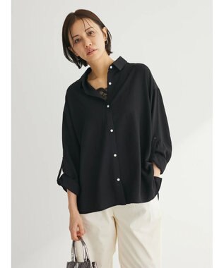 Green Parks ワッシャーシアーシャツ Black