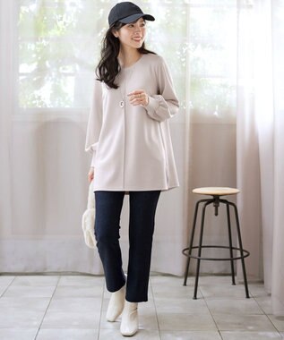 Tiaclasse 【洗える】ボンディングパフスリーブチュニック エクリュ