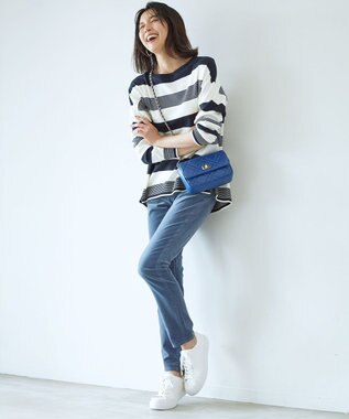 23区 キルティングチェーン ショルダー バッグ ブルー系