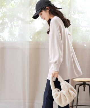 Tiaclasse 【洗える】ボンディングパフスリーブチュニック エクリュ