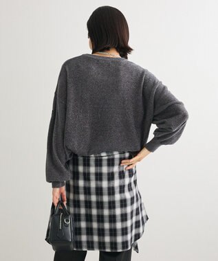 Green Parks 刺繍コードニットプルオーバー Gray