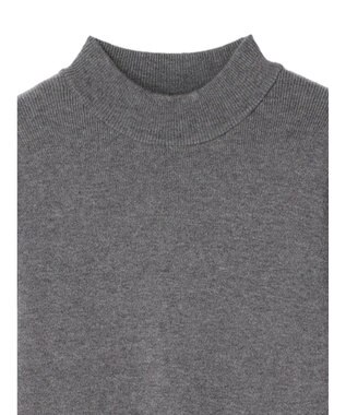 earth music&ecology 袖シアーフリルニットワンピース Gray