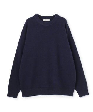 UNFILO MENS 【洗える】ウールカシミヤニット クルー ネイビー