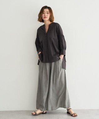 YECCA VECCA バイオ加工ヴィンテージデニムワイドパンツ Gray