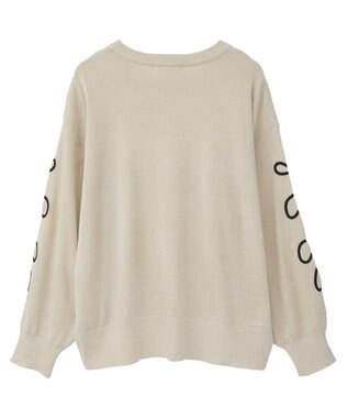 Green Parks 刺繍コードニットプルオーバー Ecru