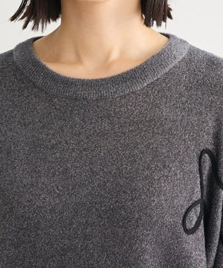 Green Parks 刺繍コードニットプルオーバー Gray