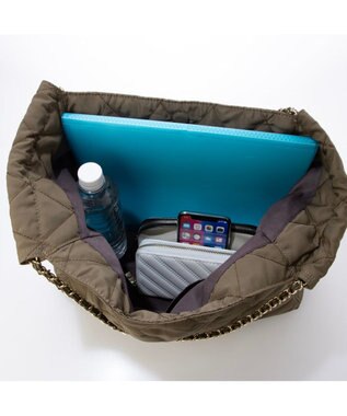 UNBILLION カシュカシュ cachecache / ナイロンキルトチェーントート ブラウン