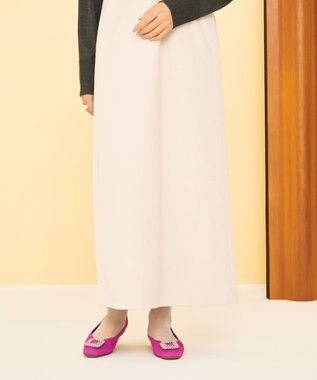 steppi 【洗える/撥水】ビジュー付 スクエア パンプス マゼンタ