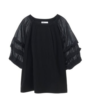 CRAFT STANDARD BOUTIQUE ホイップスリーブブラウス Black