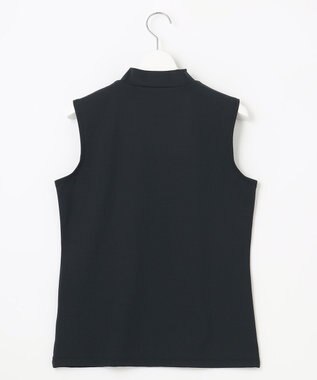 PW CIRCULUS 【WOMEN】【2SET/吸汗速乾/消臭/ストレッチ】ドルマンスリーブメッシュ シャツ + モックネックインナー ブラック系