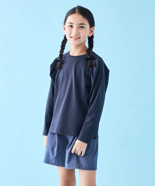 UNFILO 【110-150cm】タックスリーブTシャツ ネイビー