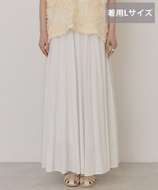 AMERICAN HOLIC 【選べる丈】シアープリーツスカート Off White