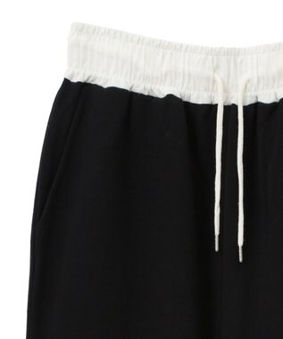 Green Parks ウエスト配色切替スウェットパンツ Black