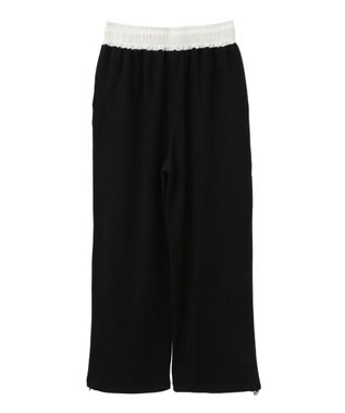 Green Parks ウエスト配色切替スウェットパンツ Black