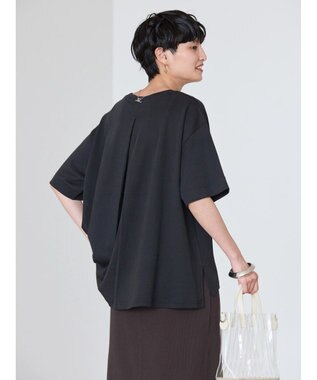 AMERICAN HOLIC 抗菌防臭＋接触冷感クルーネックカットプルオーバー Black