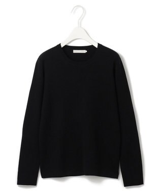 ICB 【洗える】 エクストラファインメリノ クルーネックプルオーバー ブラック系