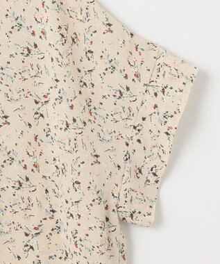 ANY 【洗濯機可】プリントブラウス ベージュベース